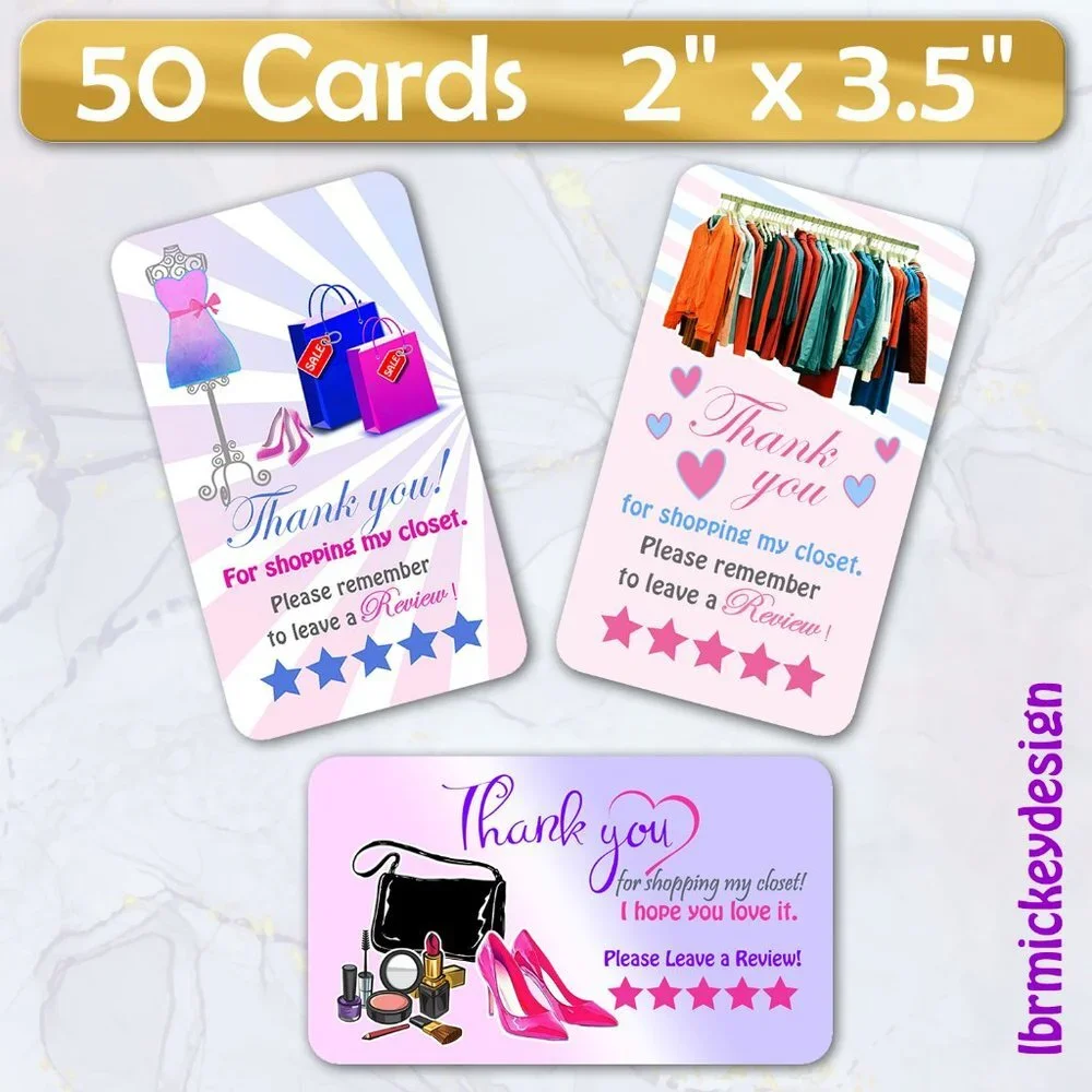 ♥️ 5x25 / 50 Thank You Cards